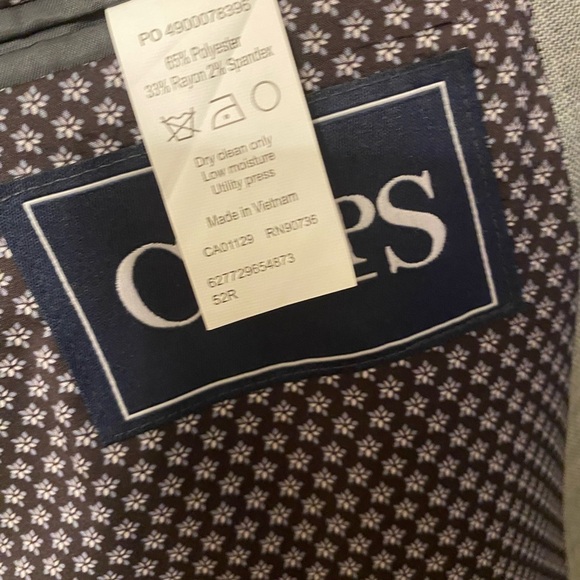 Chaps Ralph Lauren Blazer Sports Suit Coat Size 52R Solid Grey - Picture 6 of 13